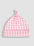 JoJo Maman Bébé pink gingham baby hat - British product