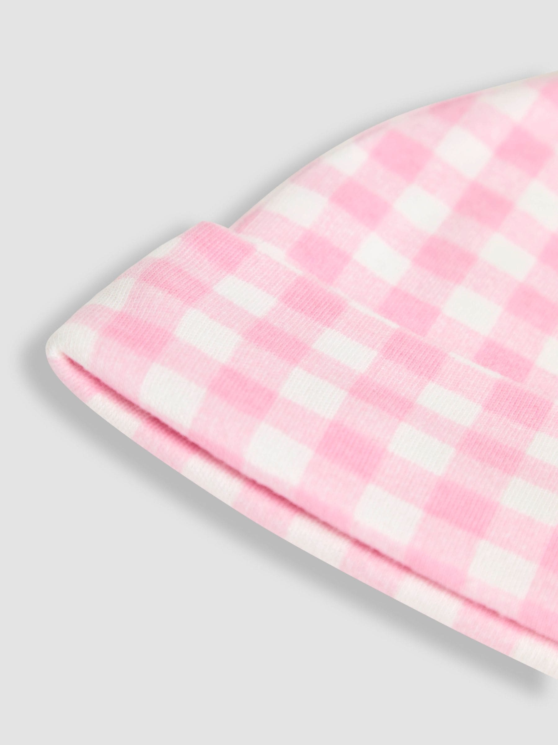 JoJo Maman Bébé pink gingham baby hat - British product