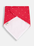 JoJo Maman Bébé red strawberry dribble bibs 2 pack, imported from the UK