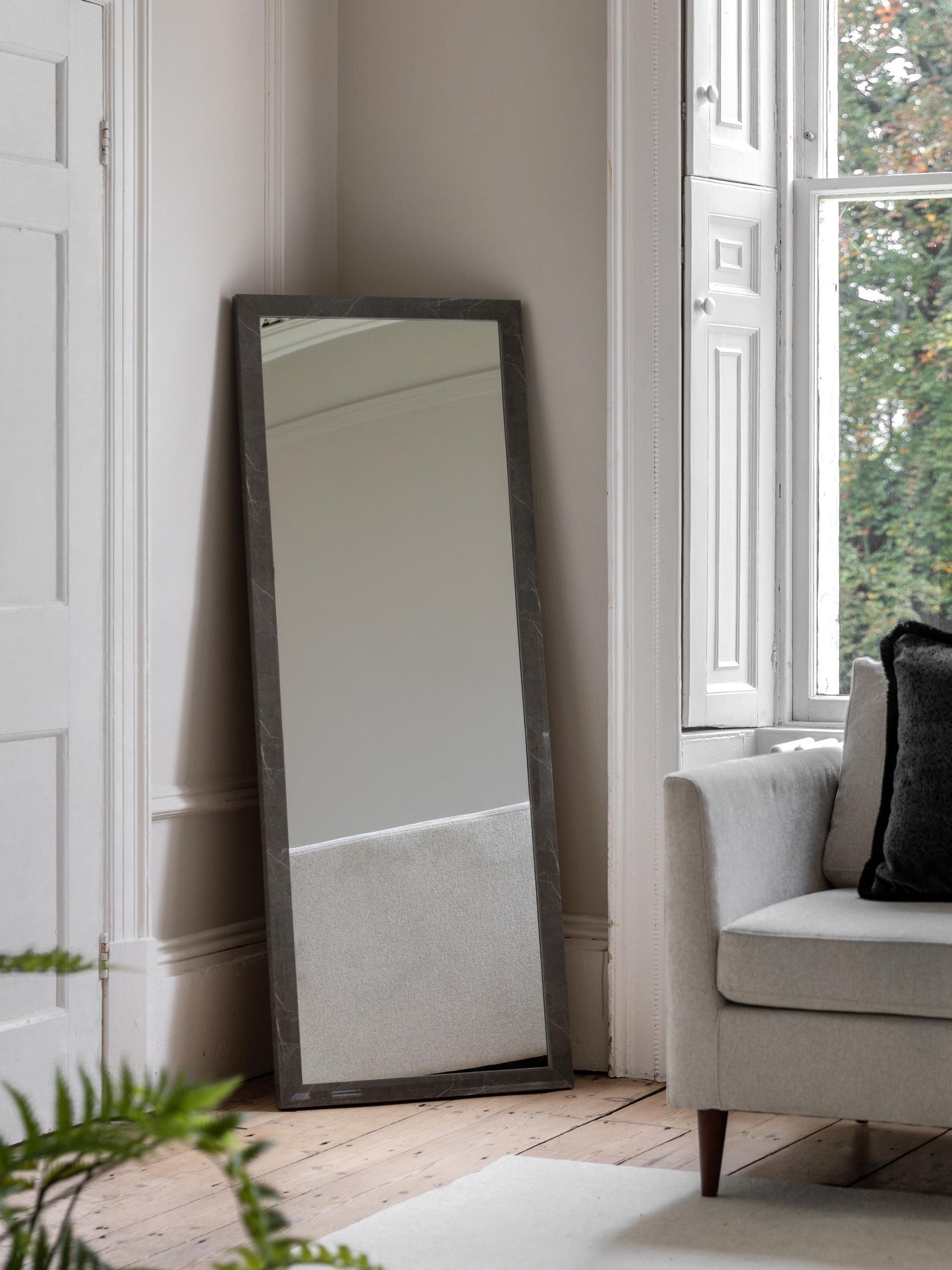 Gallery Home Grey Wesson tall marbled mirror 570x1570mm (British brand)