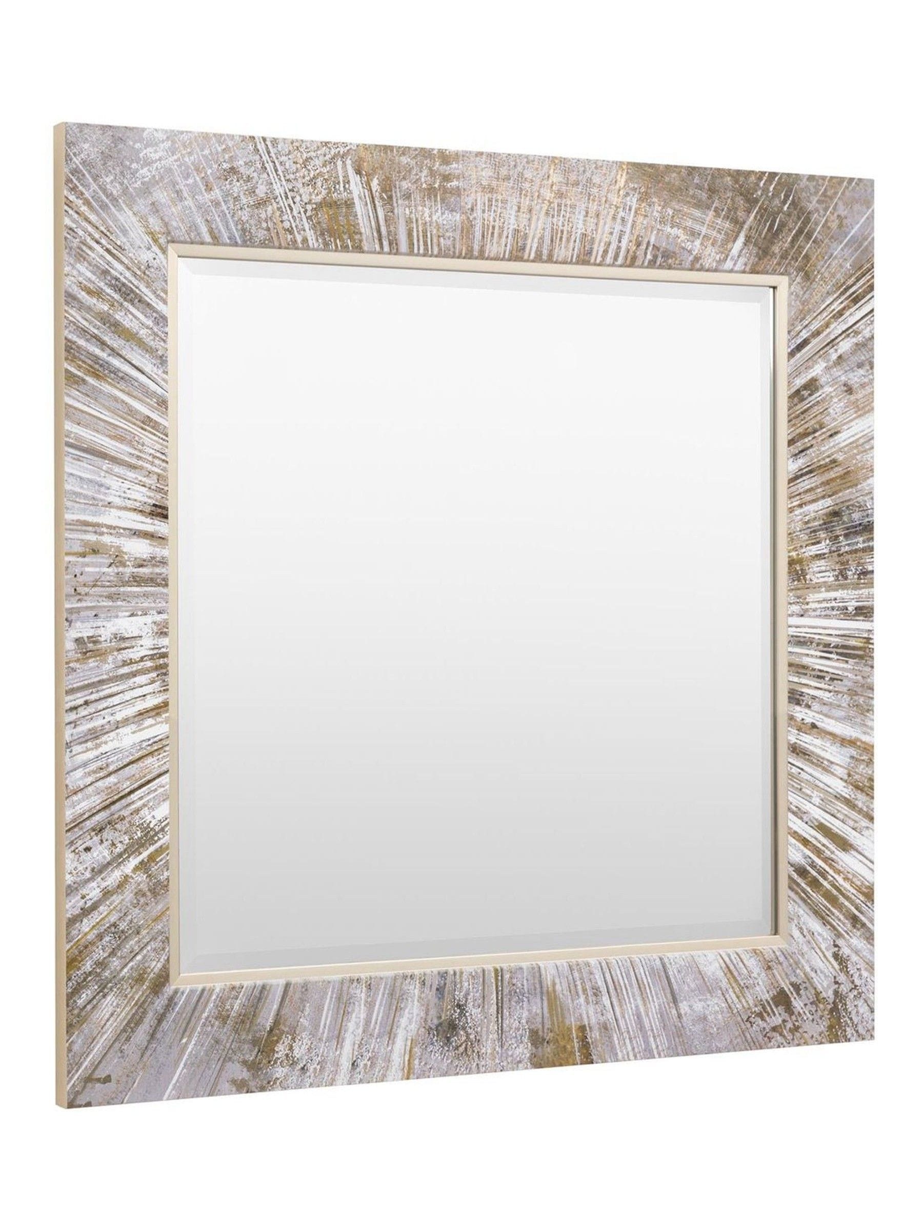 Gallery Home Silver Merrick square mirror 92.5cm x 92.5cm (British brand)