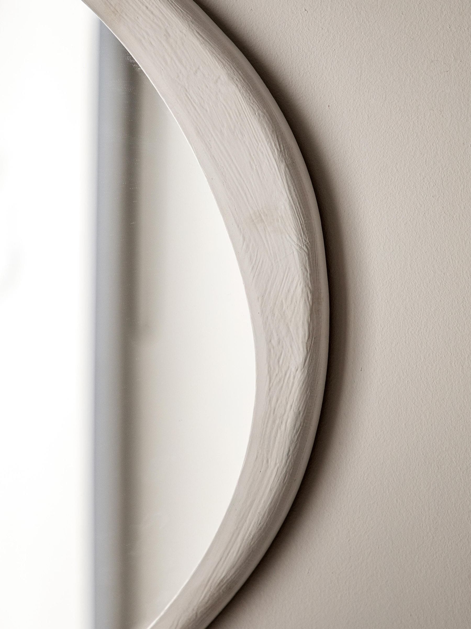 Gallery Home cream Brantley pebble mirror 66.5cm, UK version