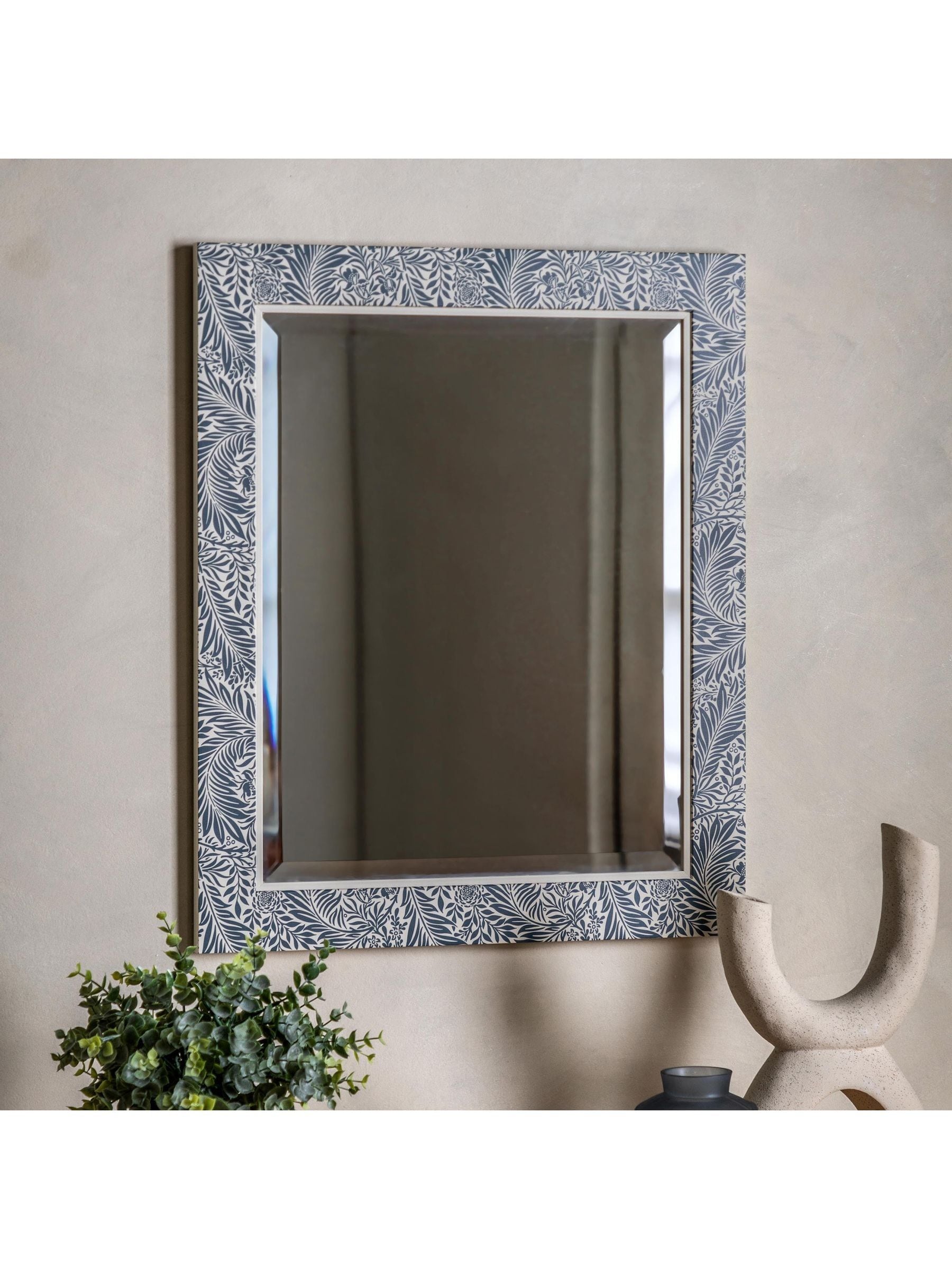 Gallery Home blue Anders mirror 51x61cm, UK version