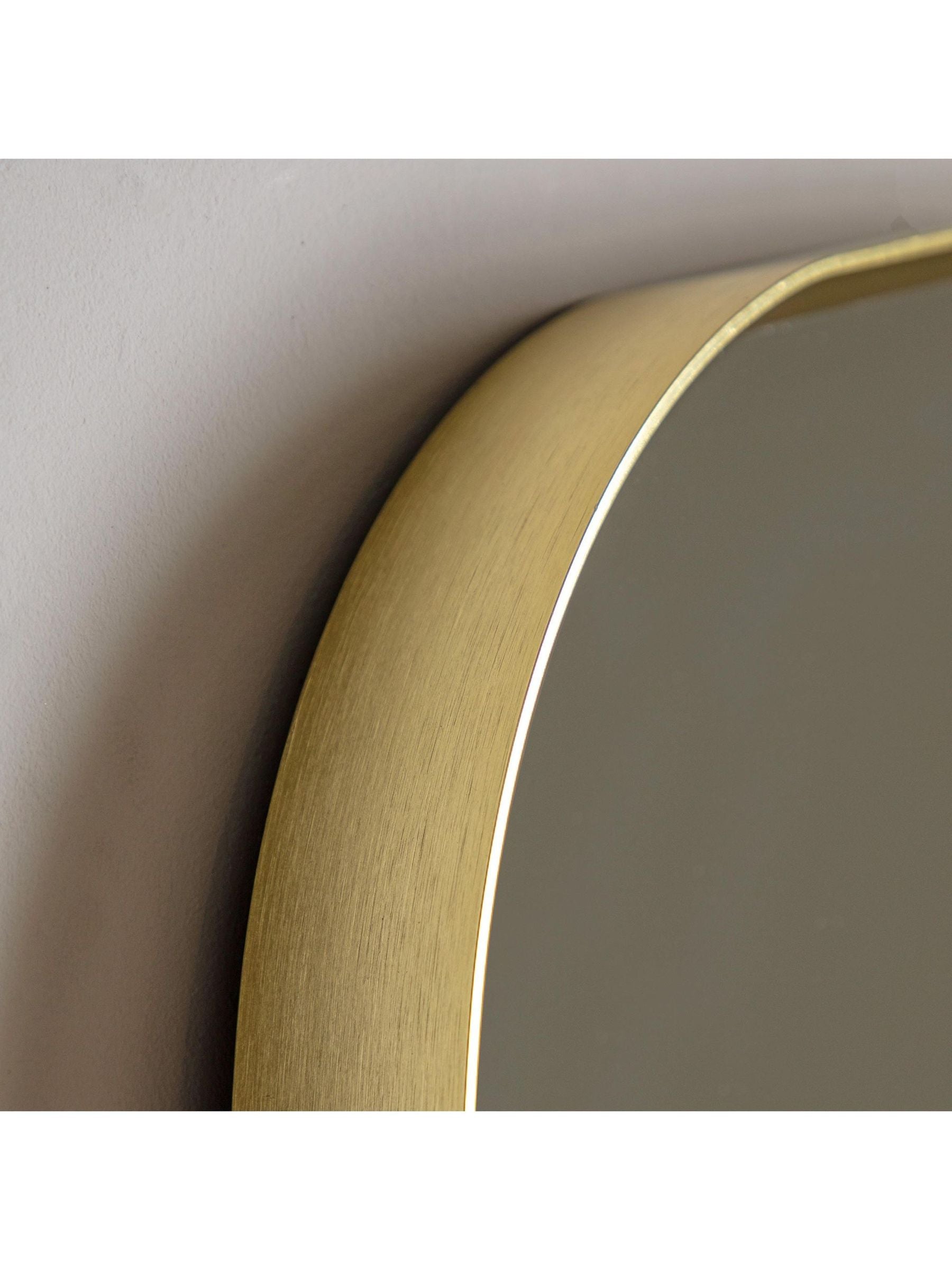 Gallery Home gold axel shaped leaner mirror 70cm x 170cm, UK version
