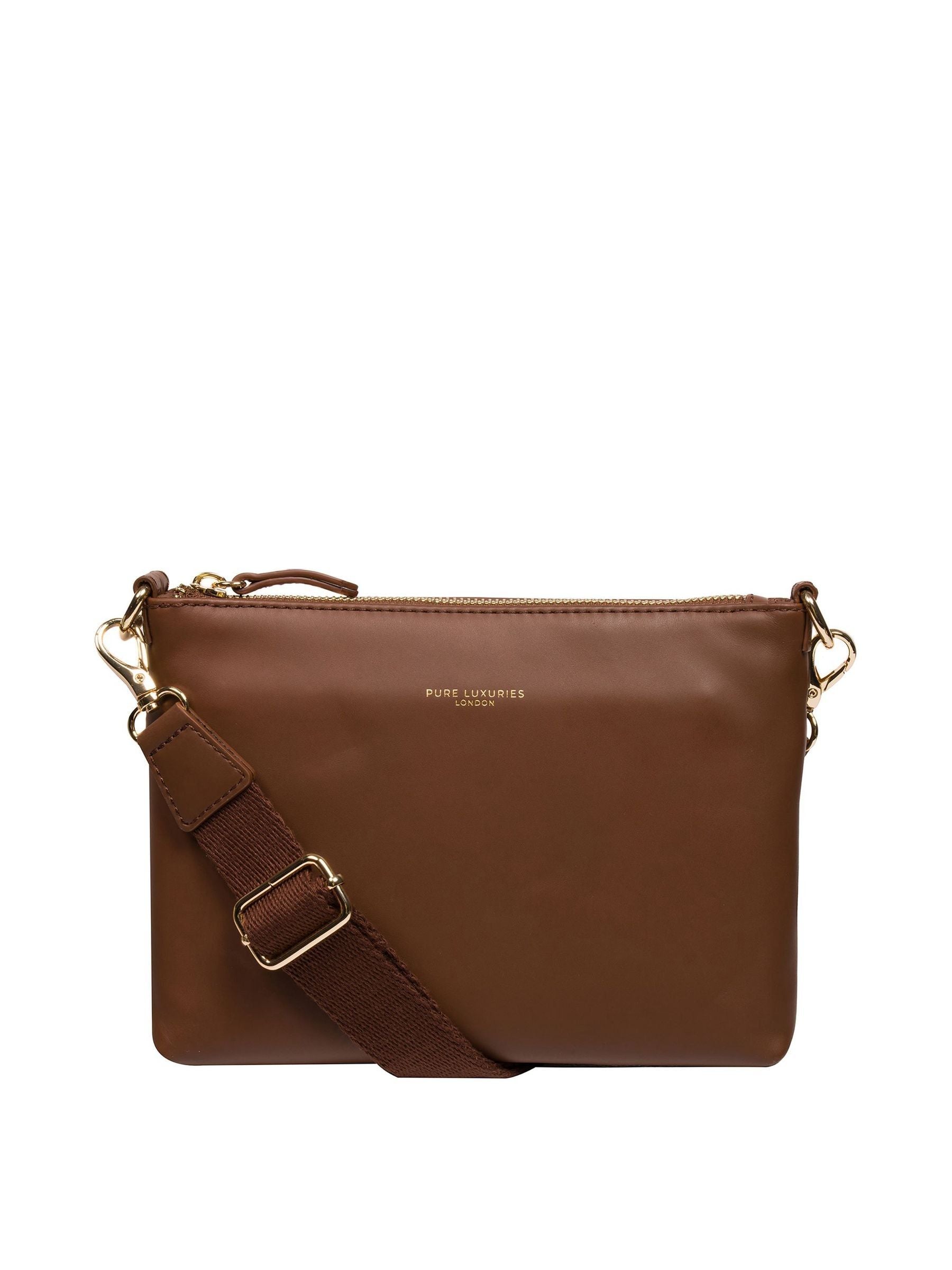 Pure Luxuries London brown Maria leather crossbody bag, UK version