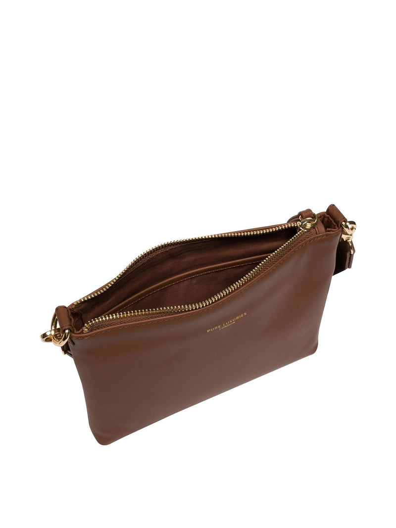 Pure Luxuries London brown Maria leather crossbody bag, UK version