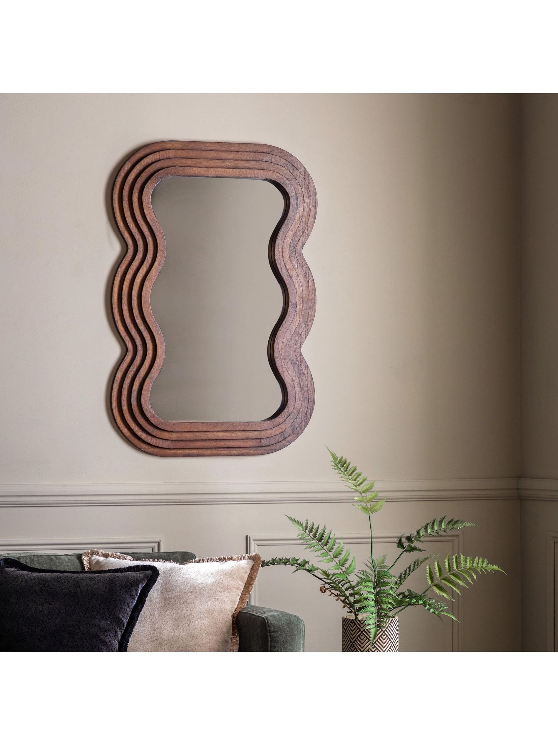 Gallery Home Brown Gatlin mirror - British product