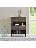Dorel Home Candon Bookcase medium brown 76cm wide - British product