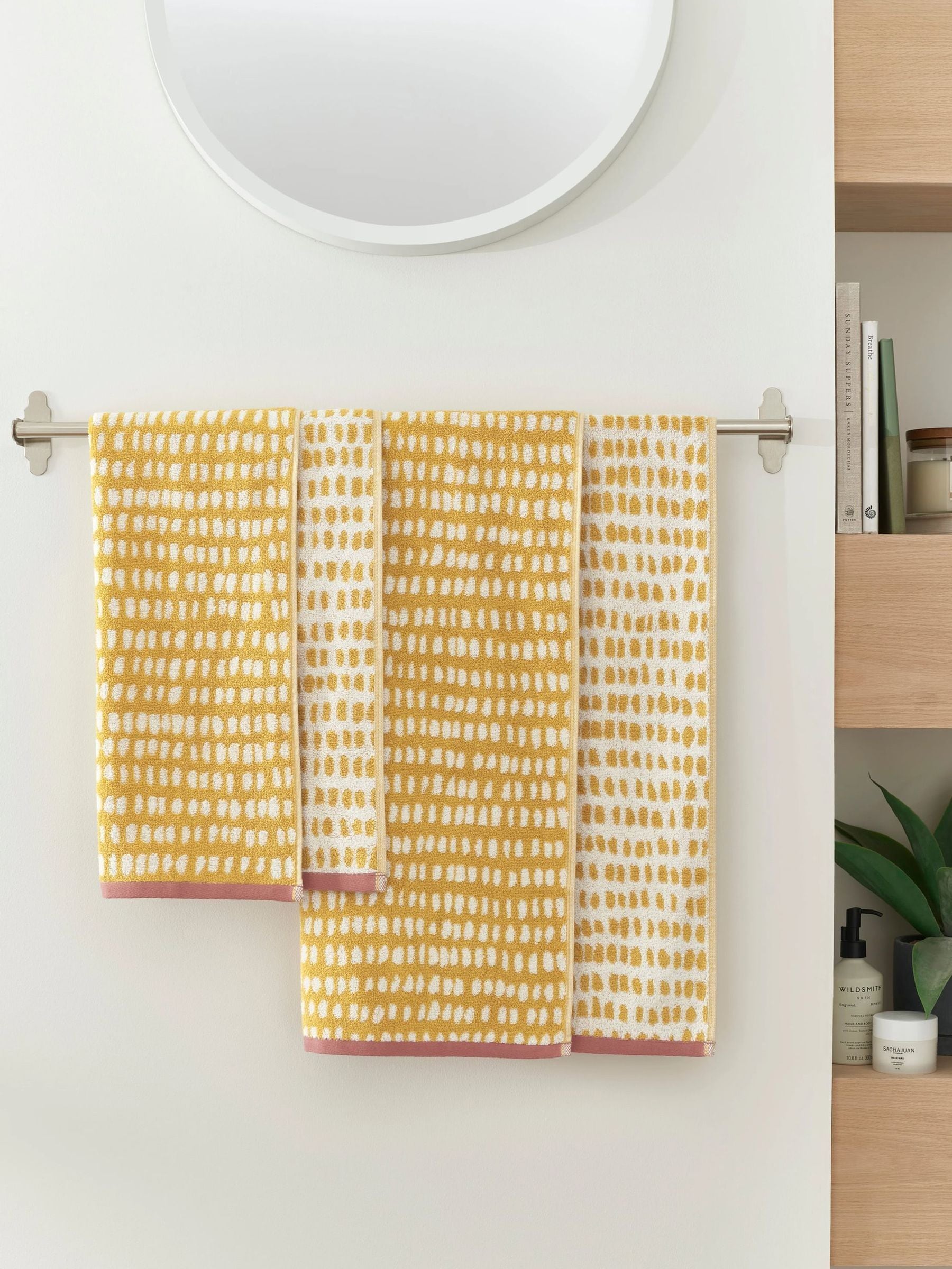 Copenhagen Home ochre Arri cotton towel, imported from the UK