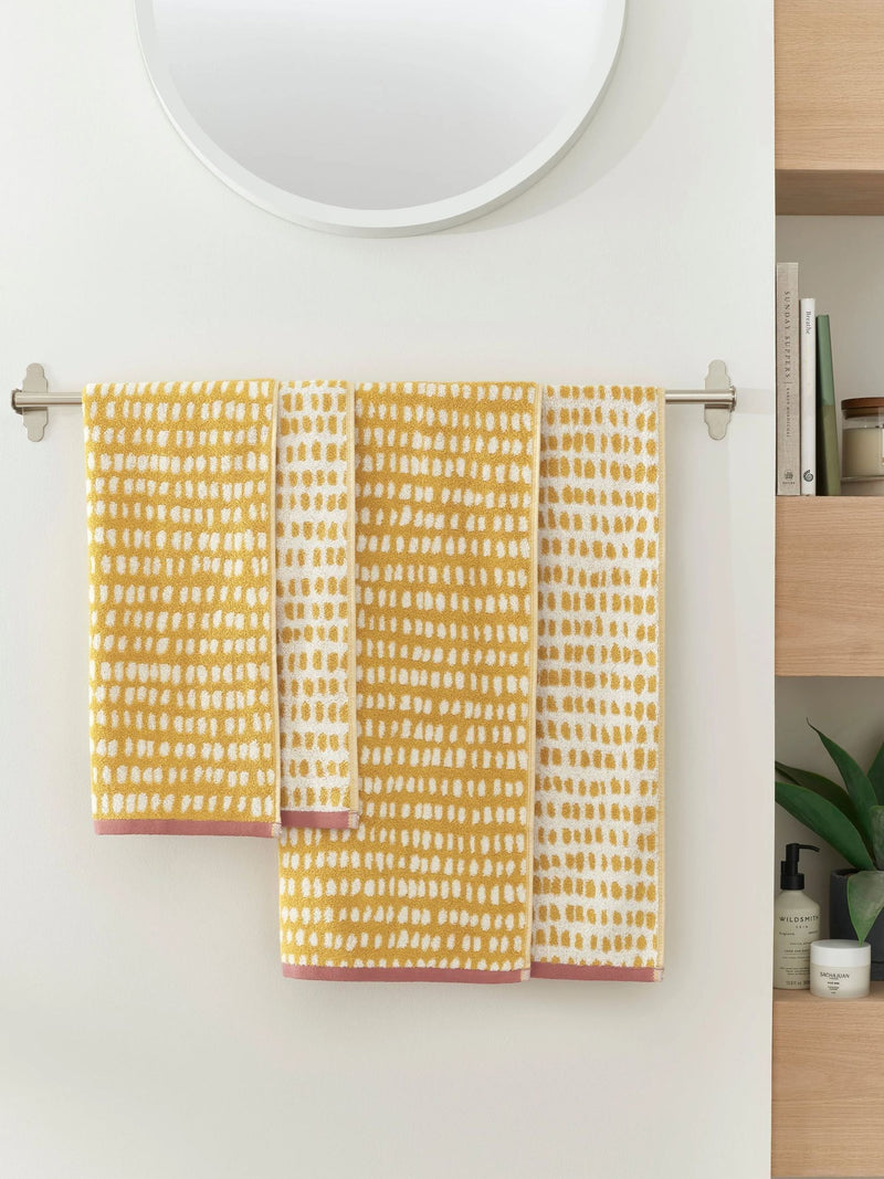 Copenhagen Home ochre Arri cotton towel, imported from the UK