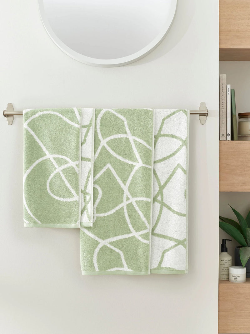 Copenhagen Home Sage cotton hand towels (British brand)