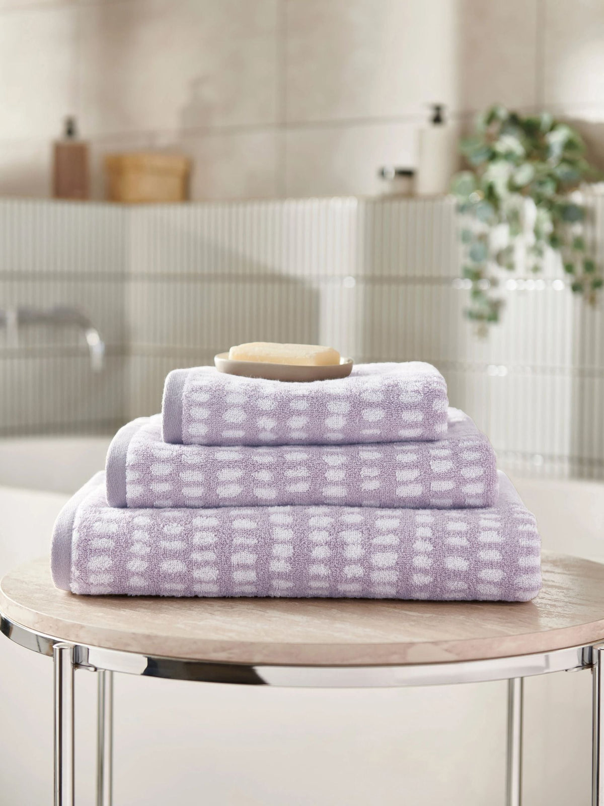 Copenhagen Home lavender Arri cotton towel (British brand)