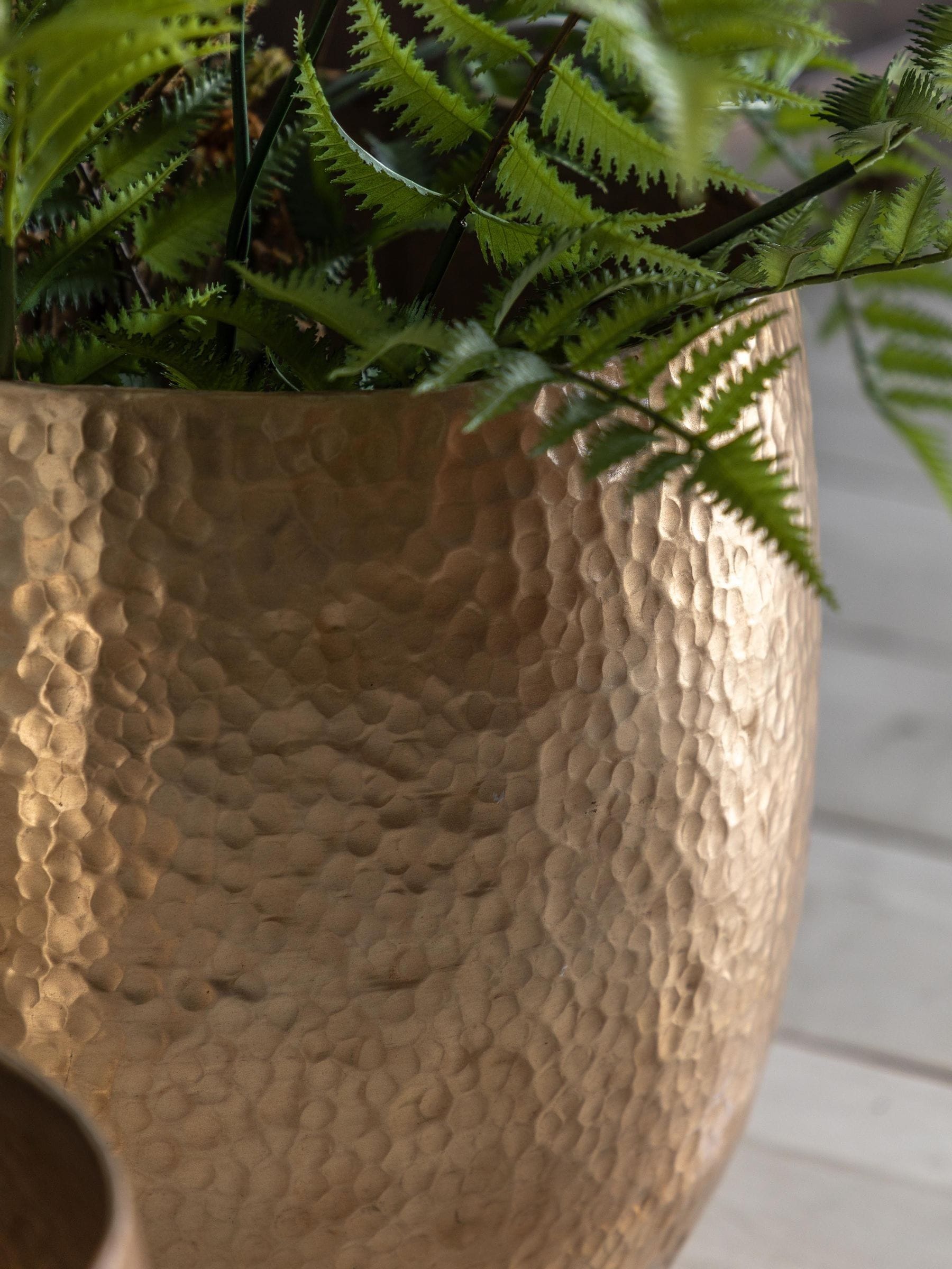 Gallery Home set of 2 bronze Aniya metal planters, UK version