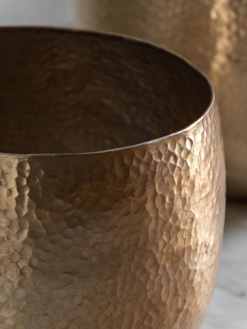 Gallery Home set of 2 bronze Aniya metal planters, UK version