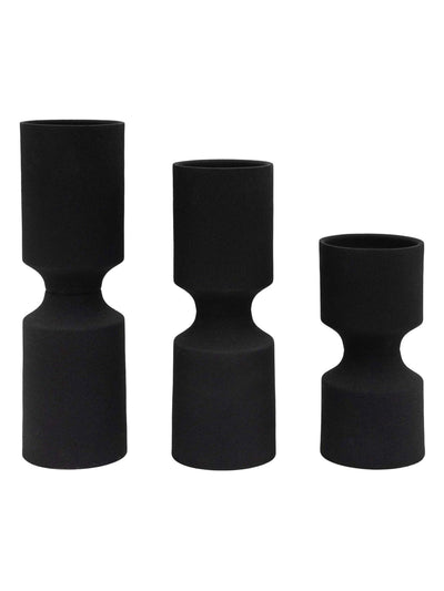 Next Gallery Home Set of 3 Black Tinsley Candle Holders- Buy online at McGrocer