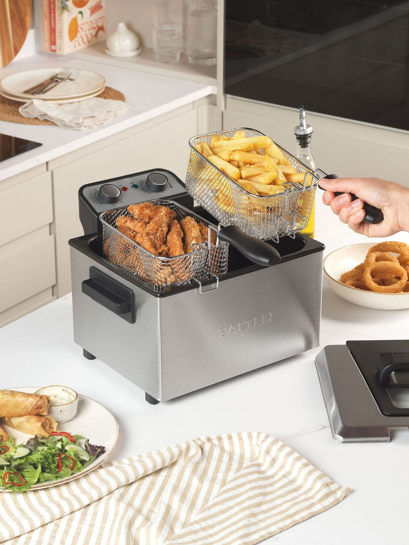 Salter Silver deep fat fryer 5-litre (British brand)