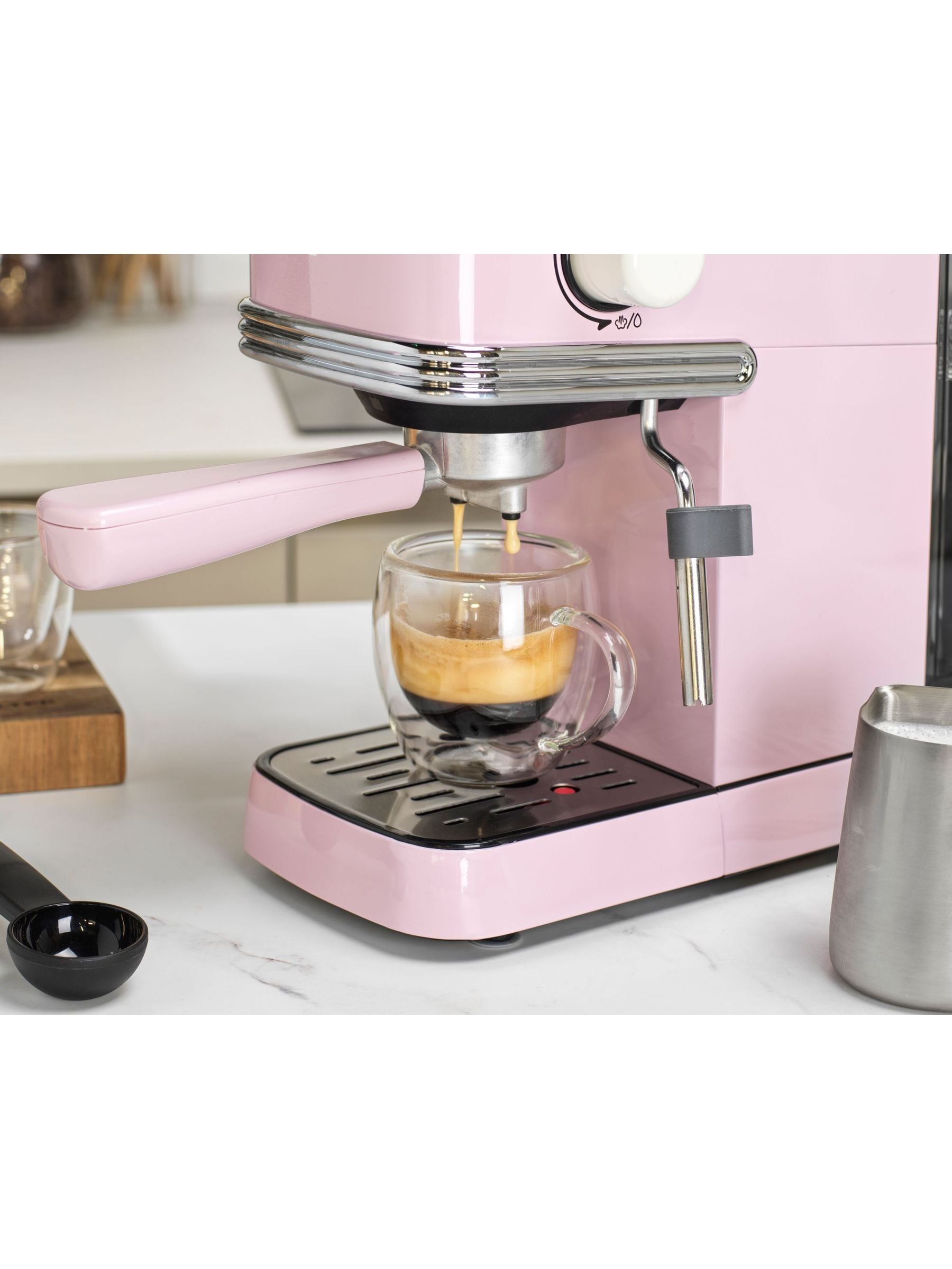 Salter Pink Retro Espresso Machine