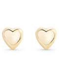 Beaverbrooks 9ct Yellow Gold Heart Stud Earrings