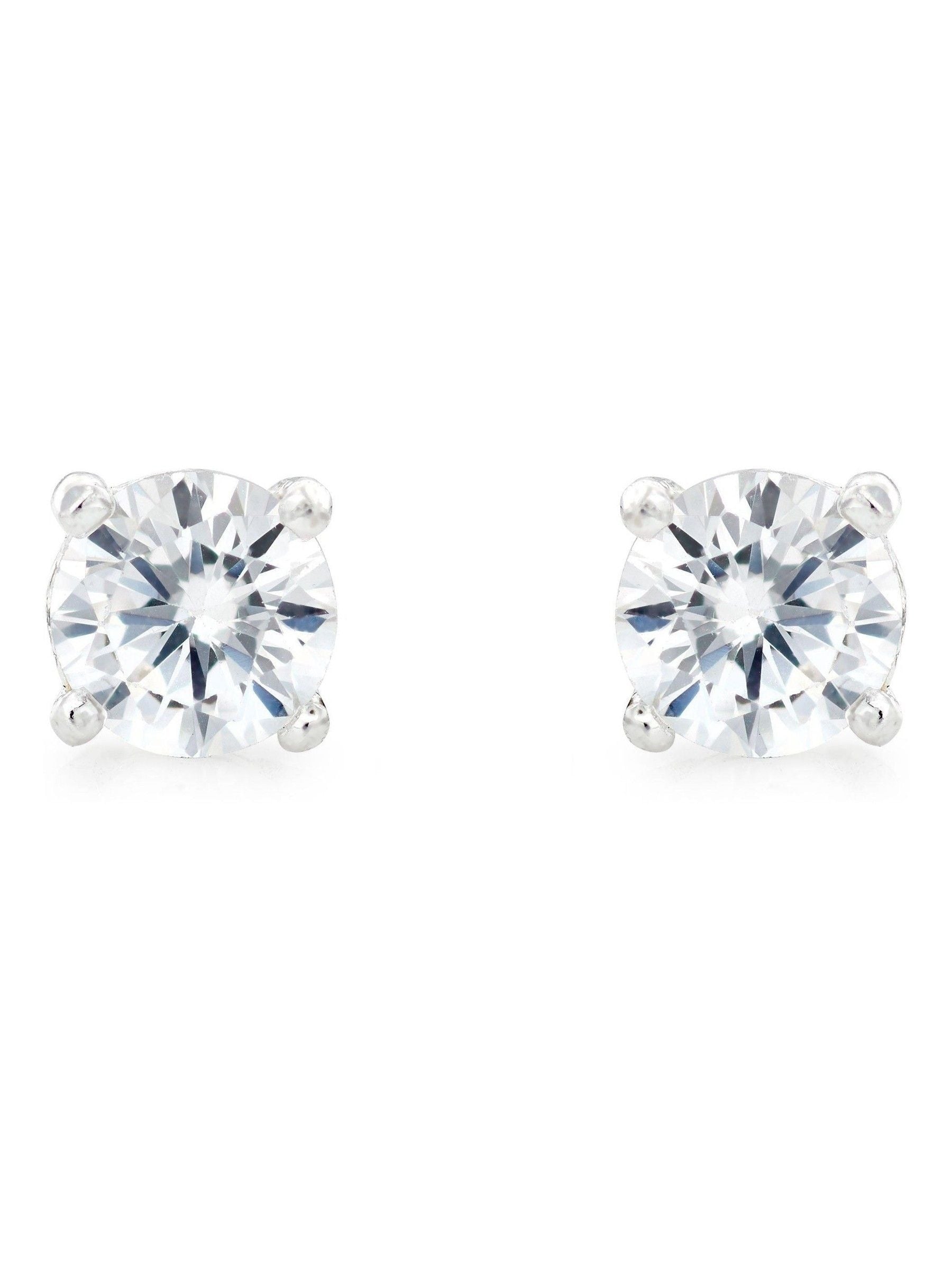 Beaverbrooks cubic zirconia earrings 14mm - British product