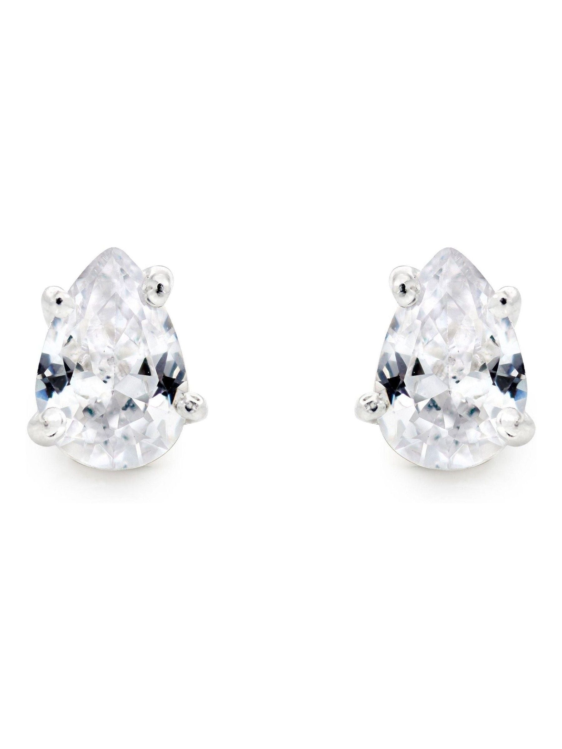 Beaverbrooks cubic zirconia earrings 14mm - British product