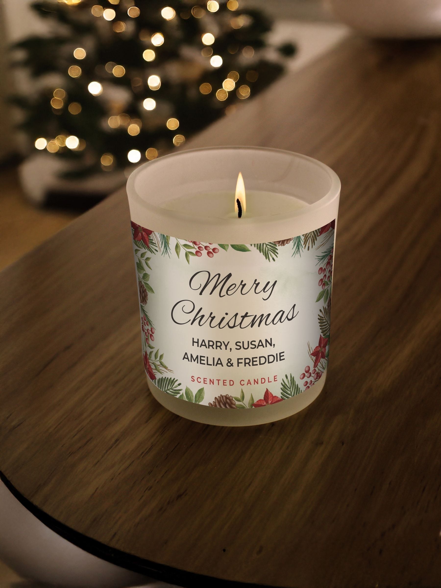 Personalised Merry Christmas Candle Jar by PMC
