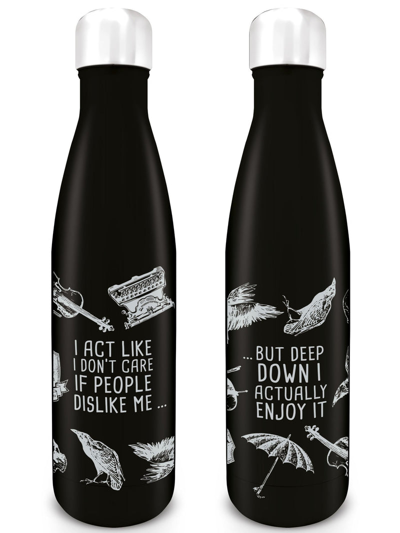 Pyramid International Wednesday Don't Care metal drinks bottle, imported from the UK