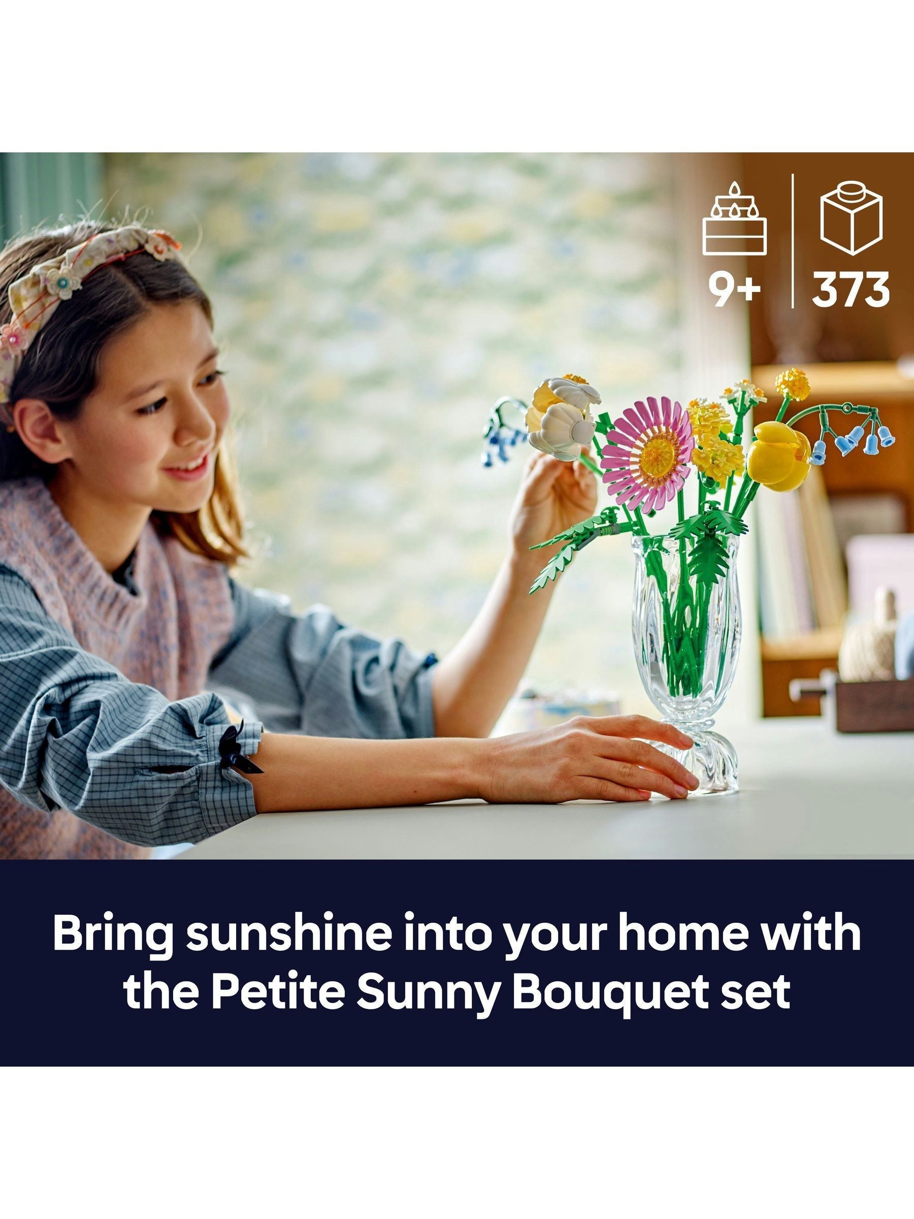 LEGO Botanicals Petite Sunny Bouquet building set, imported from the UK