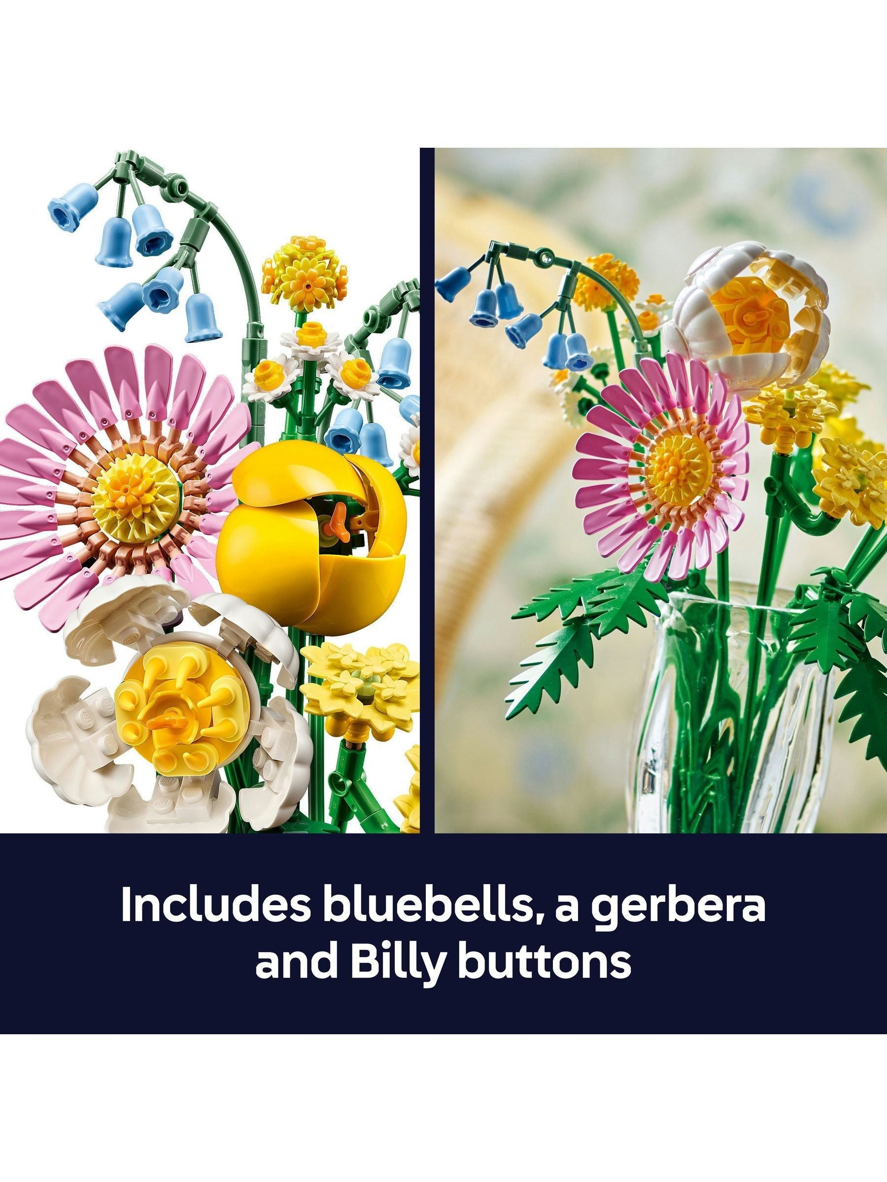LEGO Botanicals Petite Sunny Bouquet building set, imported from the UK