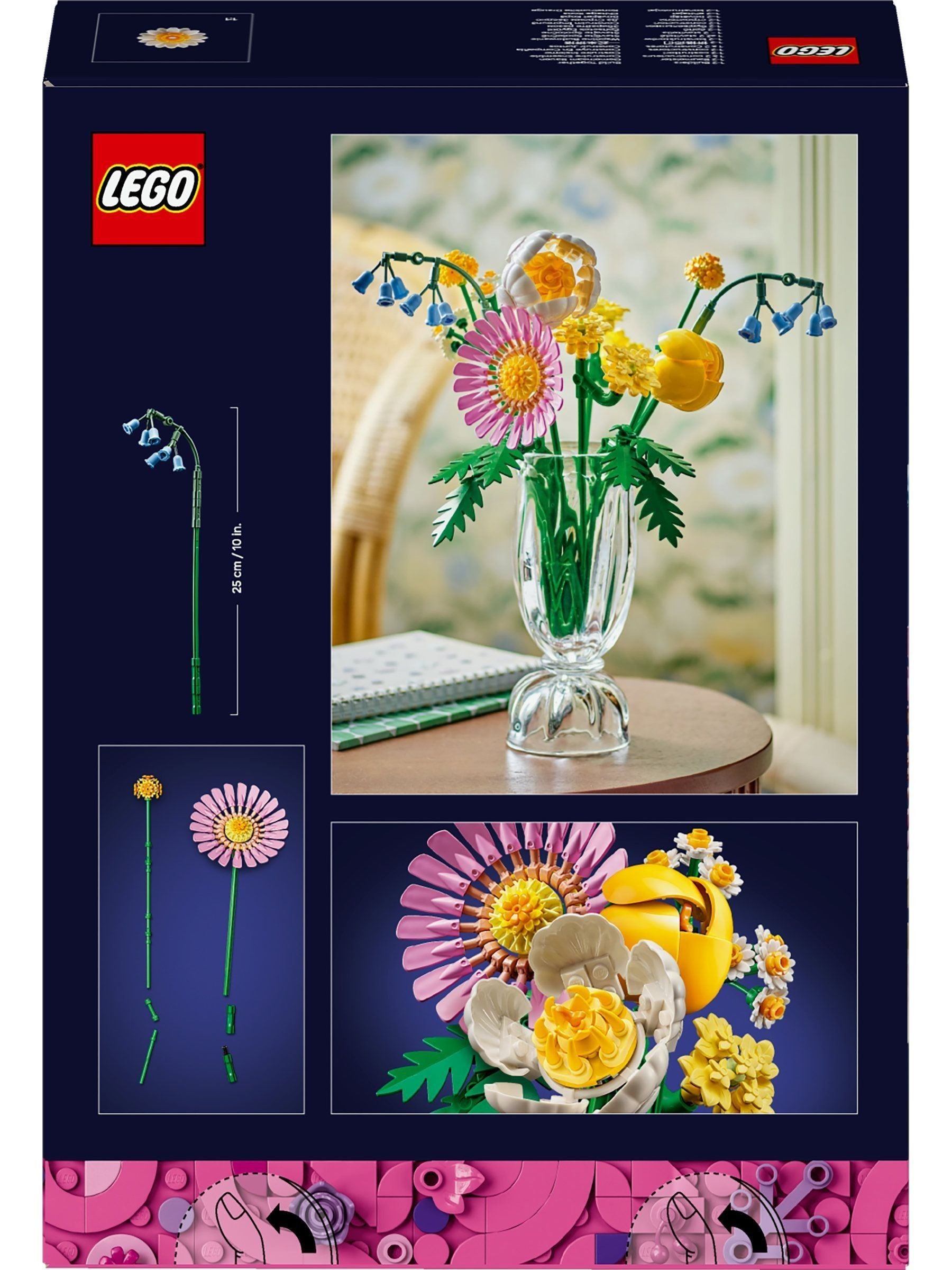 LEGO Botanicals Petite Sunny Bouquet building set, imported from the UK