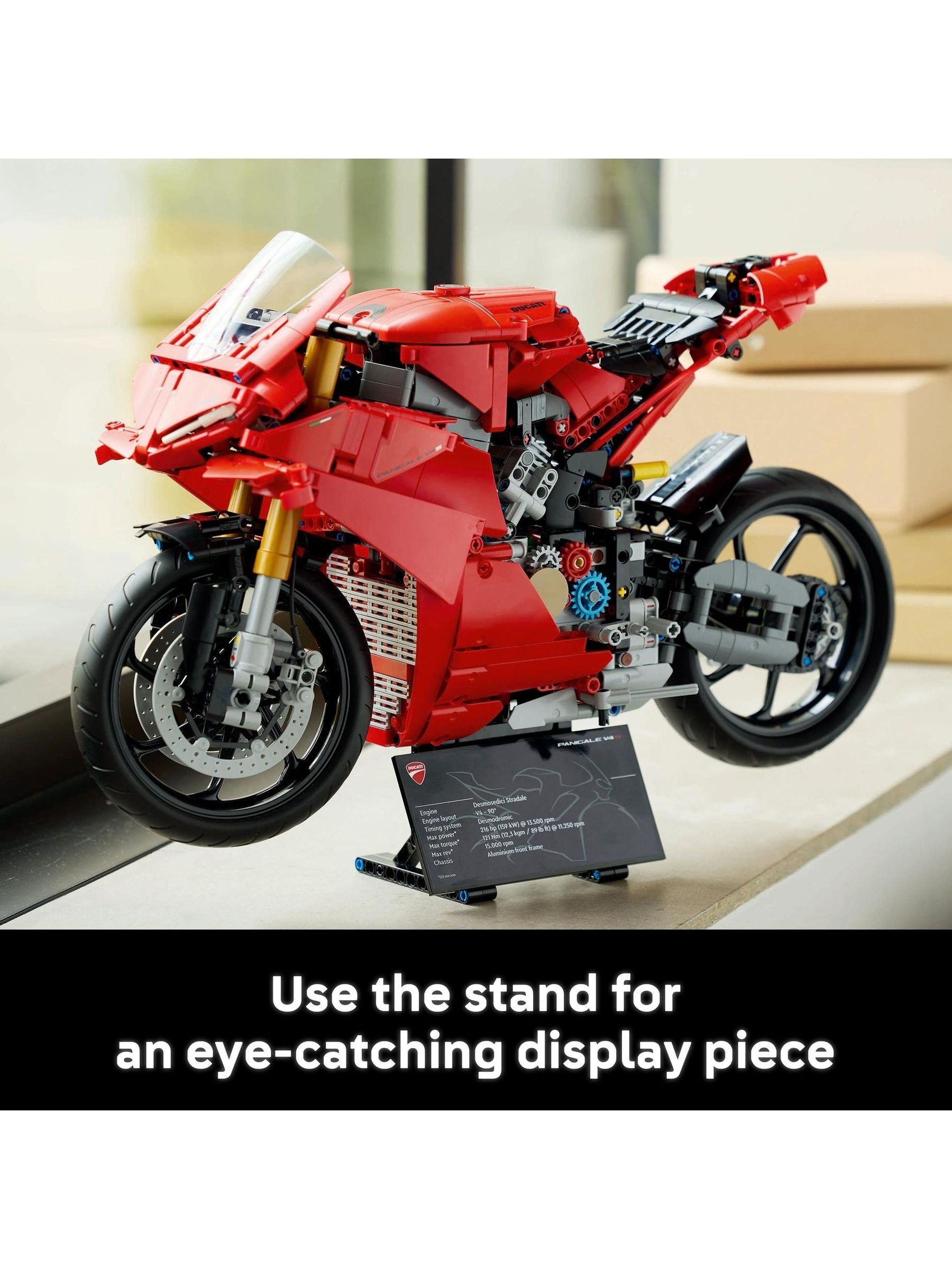 LEGO Technic Ducati Panigale V4 S motorcycle building set, UK version