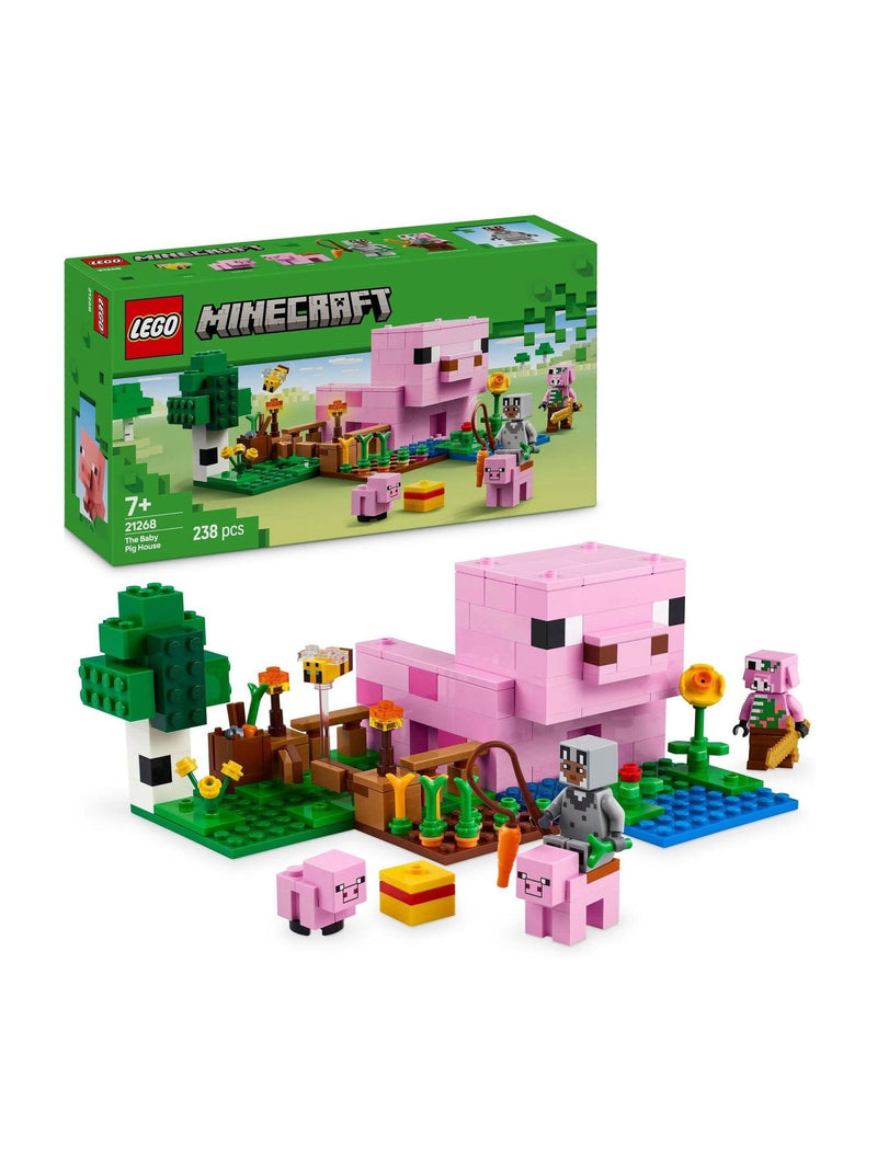 LEGO Minecraft Baby Pig House toy set 21268, UK version