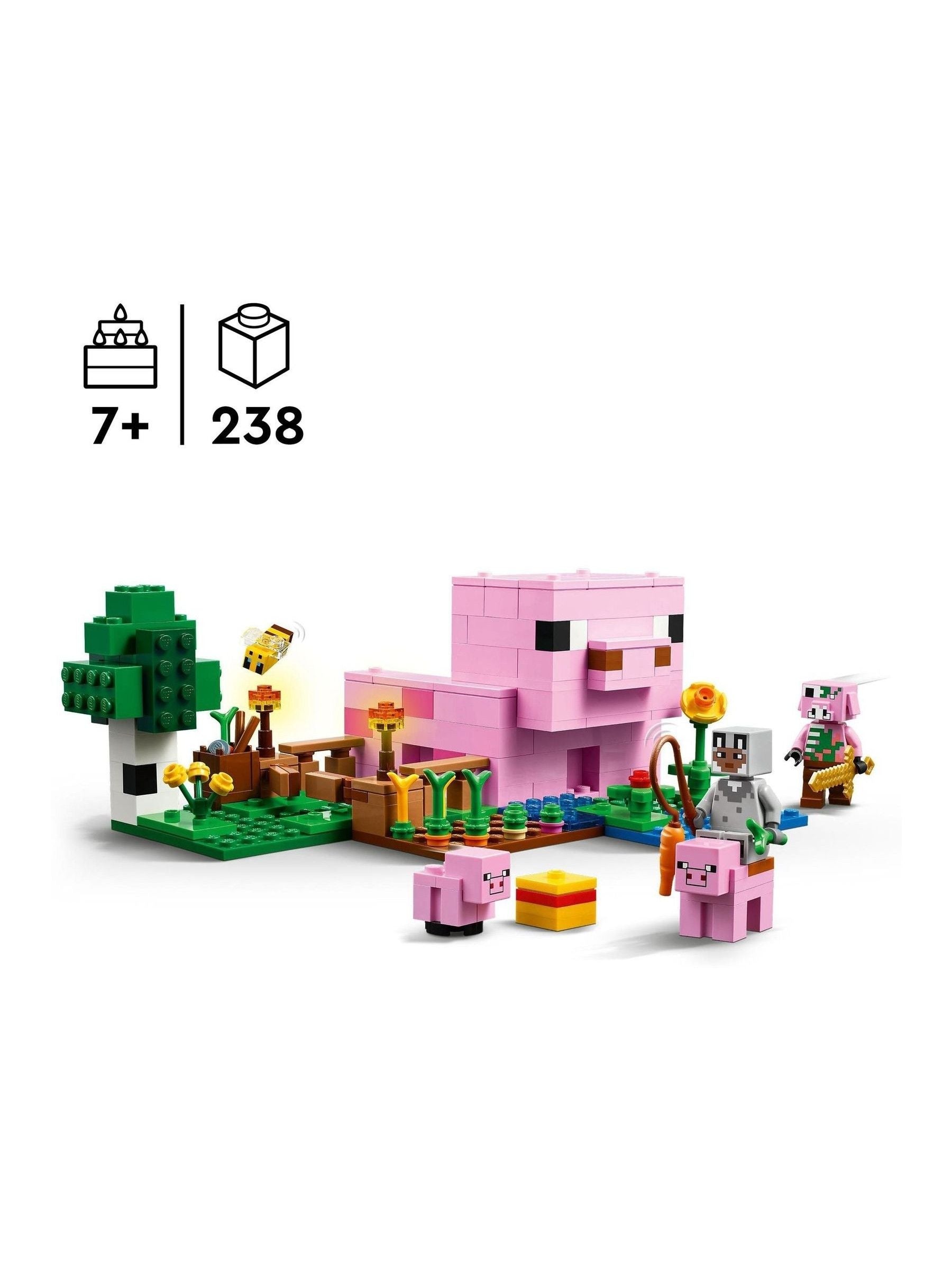 LEGO Minecraft Baby Pig House toy set 21268, UK version