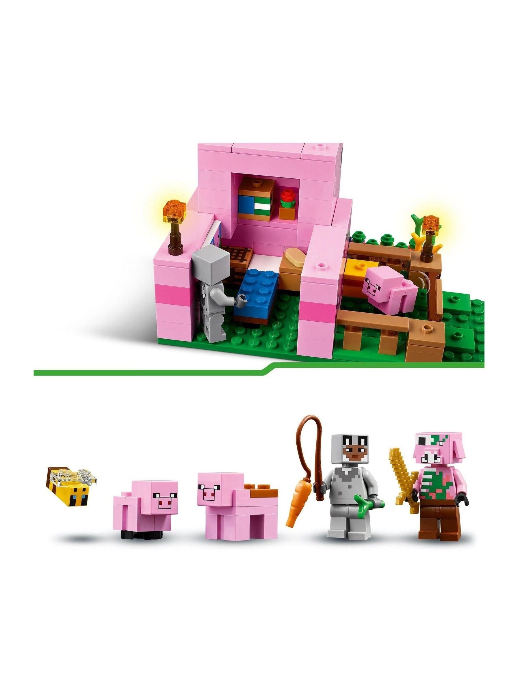 LEGO Minecraft Baby Pig House toy set 21268, UK version