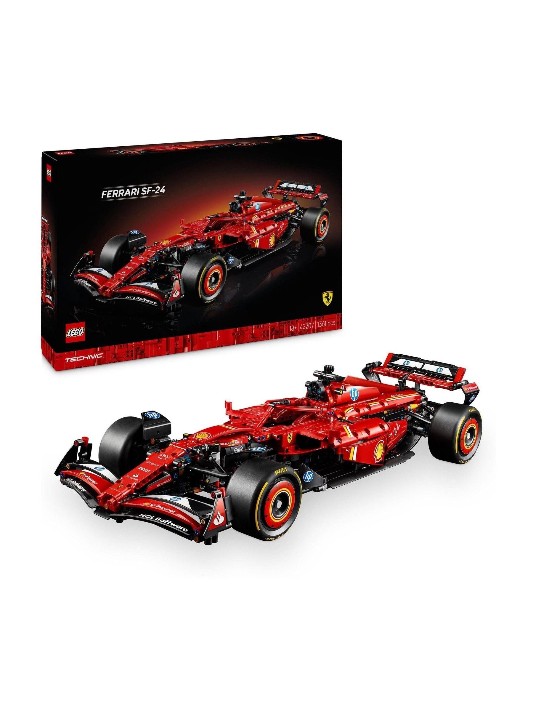LEGO Technic Ferrari SF24 F1 car model kit 1:8 scale - British product