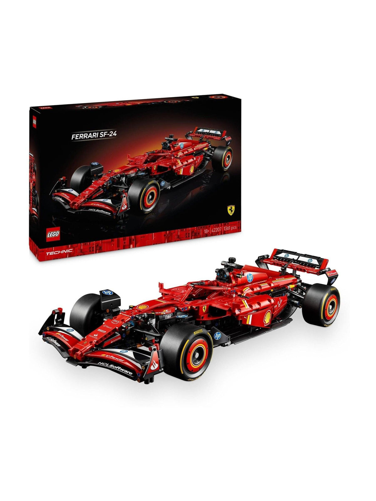 LEGO Technic Ferrari SF24 F1 car model kit 1:8 scale - British product