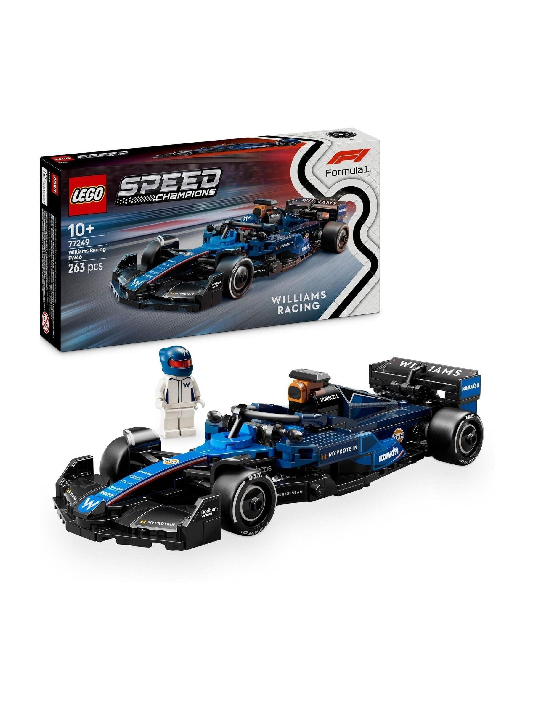 LEGO Speed Champions Williams FW46 F1 race car model, UK version