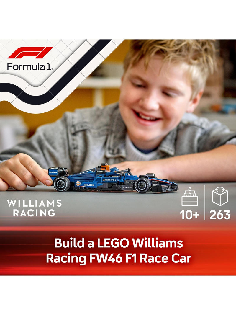 LEGO Speed Champions Williams FW46 F1 race car model, UK version