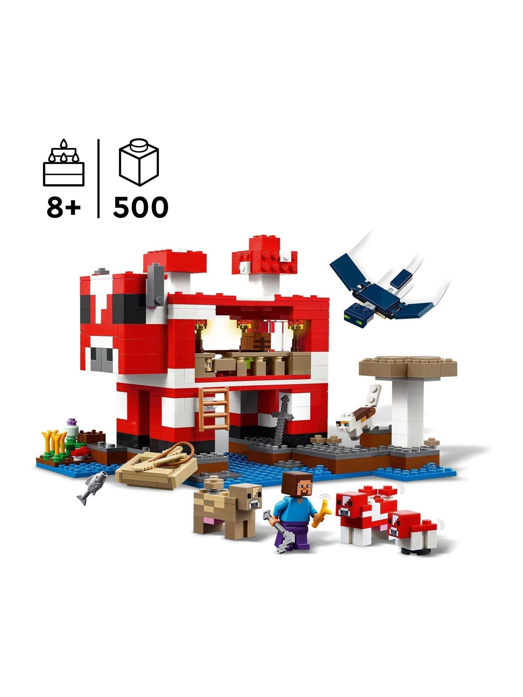 LEGO Minecraft Mooshroom House playset (British brand)