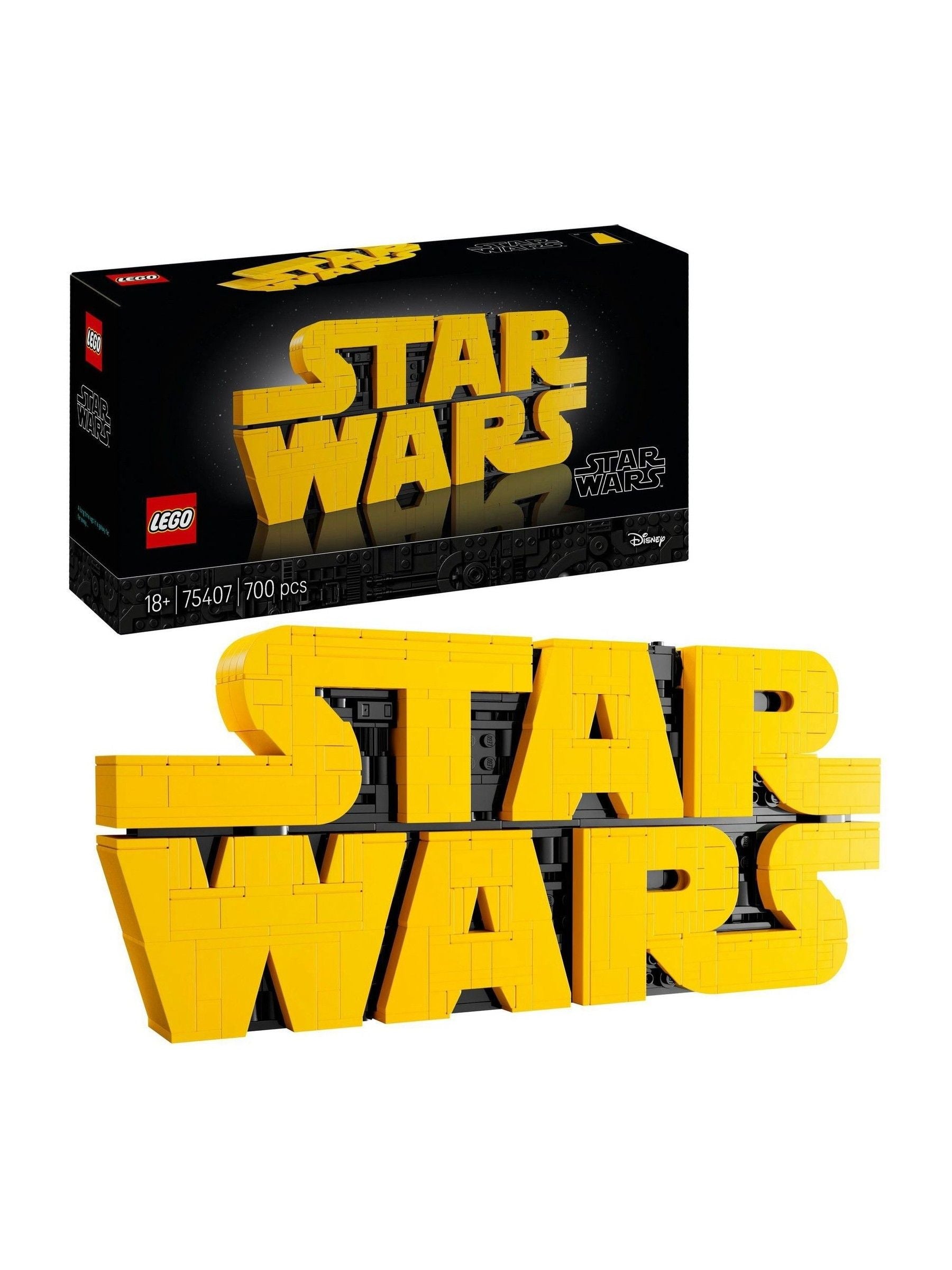 LEGO brick built Star Wars logo sign set 75407 - British product