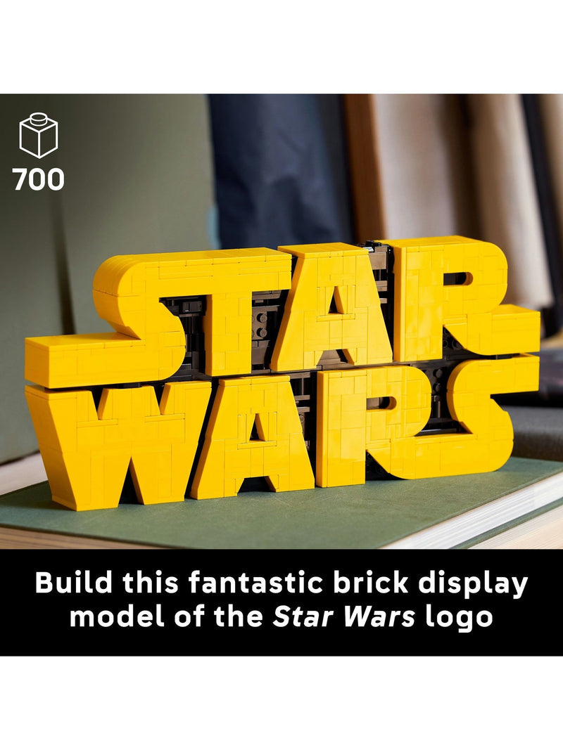 LEGO brick built Star Wars logo sign set 75407 - British product