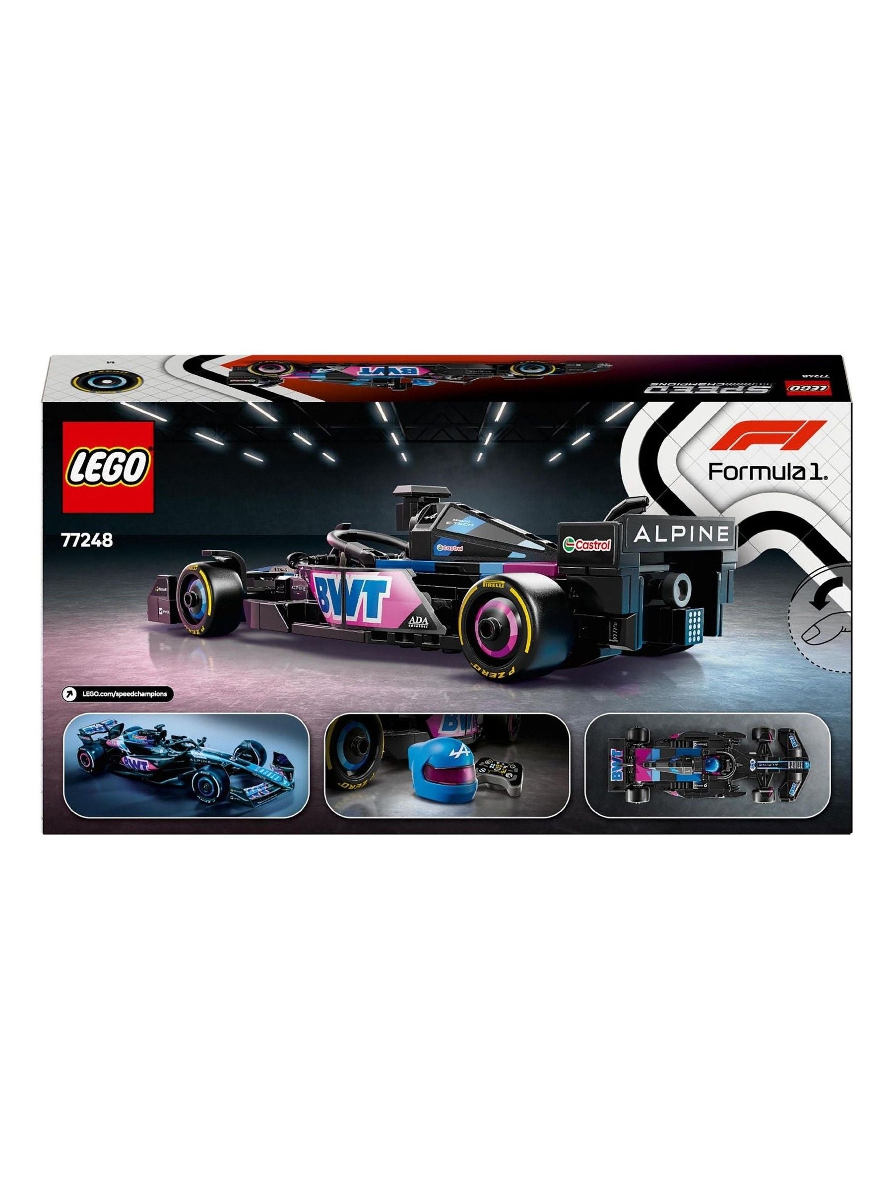 LEGO Speed Champions BWT Alpine F1 A524 race car model (British brand)