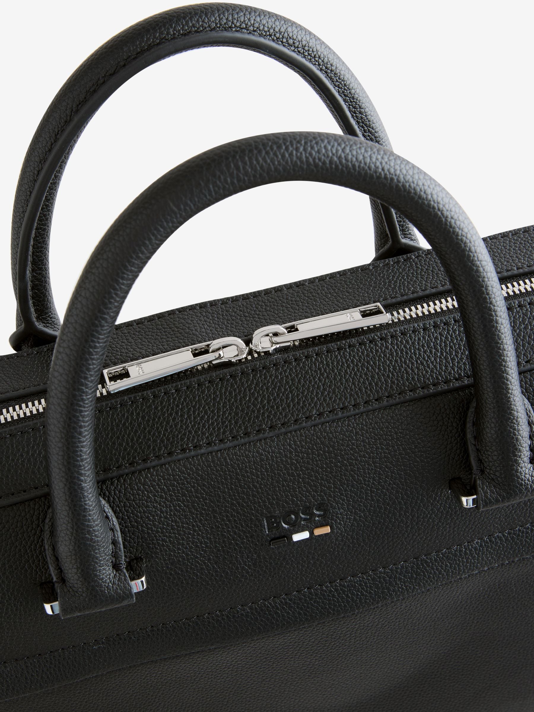 BOSS Black grained document case with rear sleeve - British product