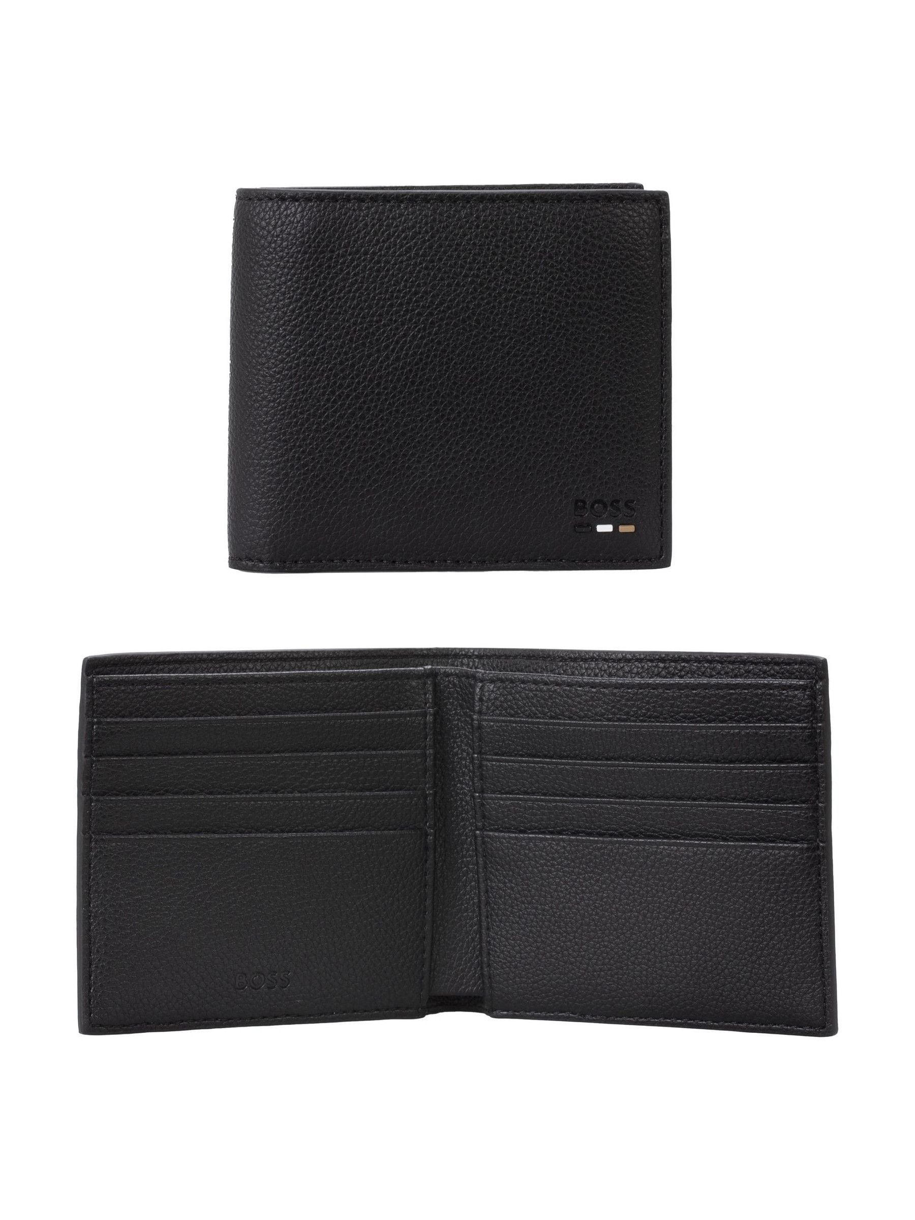 BOSS Black Signature Logo Ray Billfold Wallet in synthetic fabric (British brand)