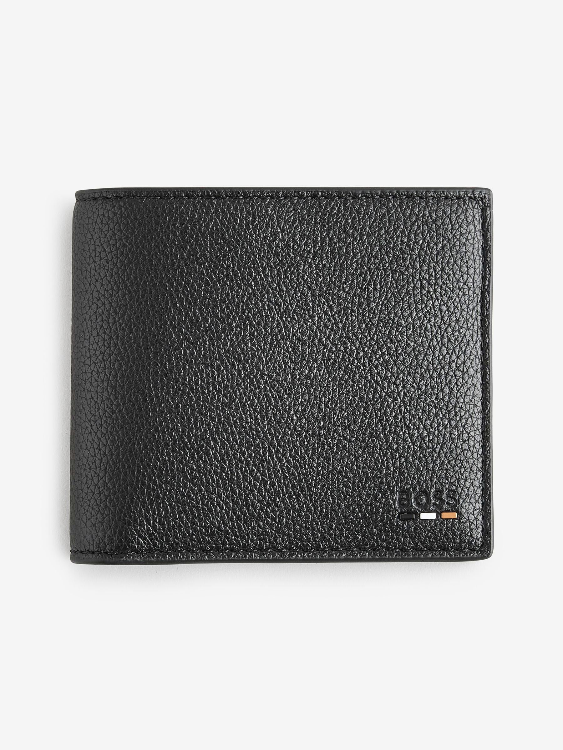 BOSS Black Signature Logo Ray Billfold Wallet in synthetic fabric (British brand)