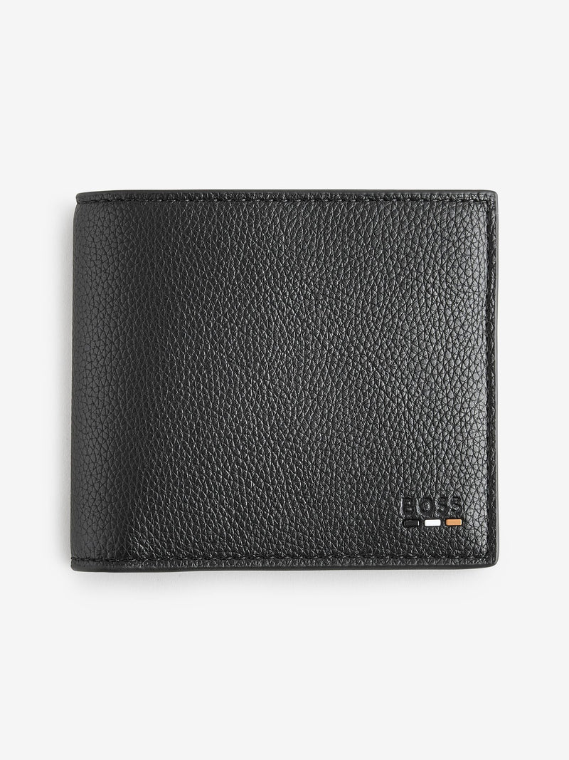 BOSS Black Signature Logo Ray Billfold Wallet in synthetic fabric (British brand)