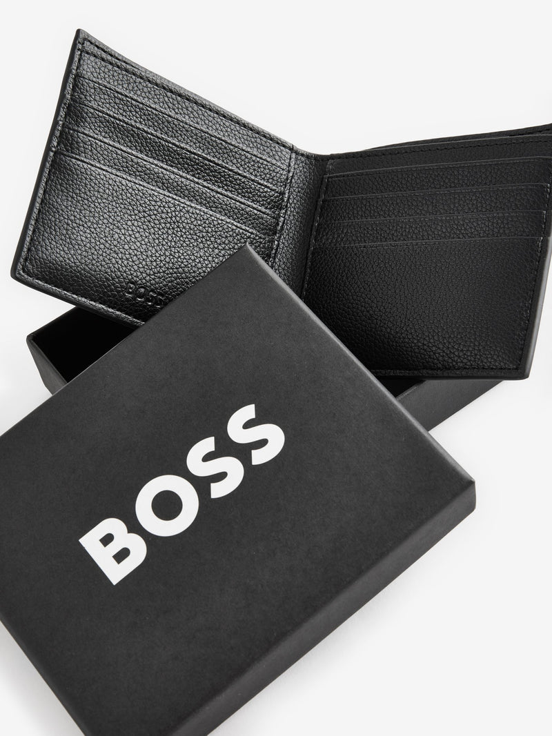 BOSS Black Signature Logo Ray Billfold Wallet in synthetic fabric (British brand)