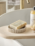 Natural Rib resin soap dish compact 11.5cm - British product