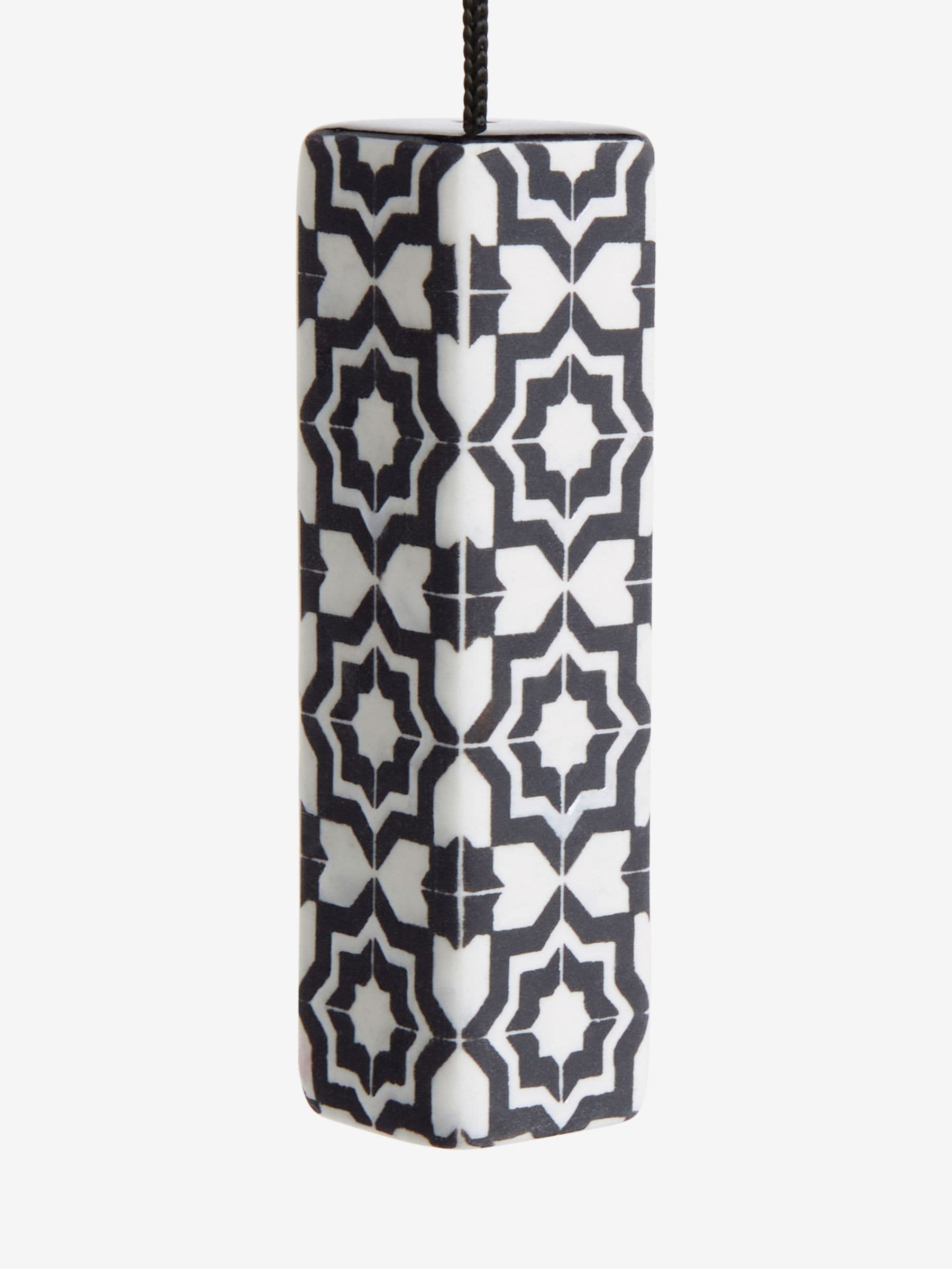 Black White Geometric Light Pull for Bathroom - British product