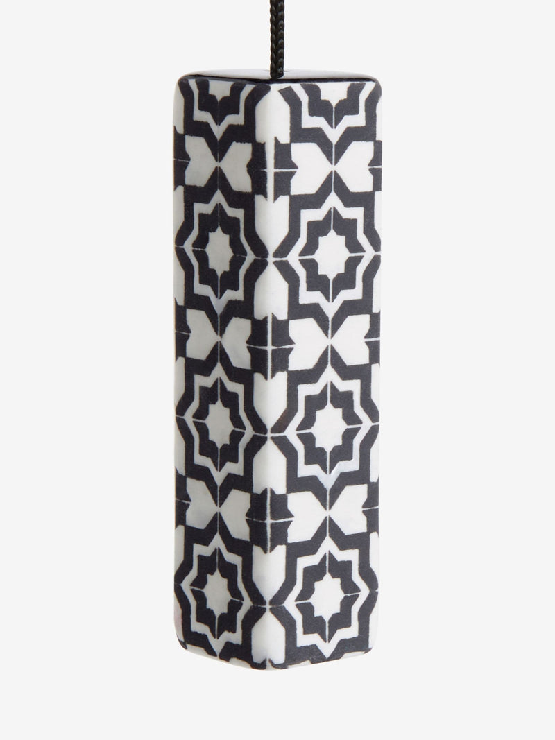 Black White Geometric Light Pull for Bathroom - British product
