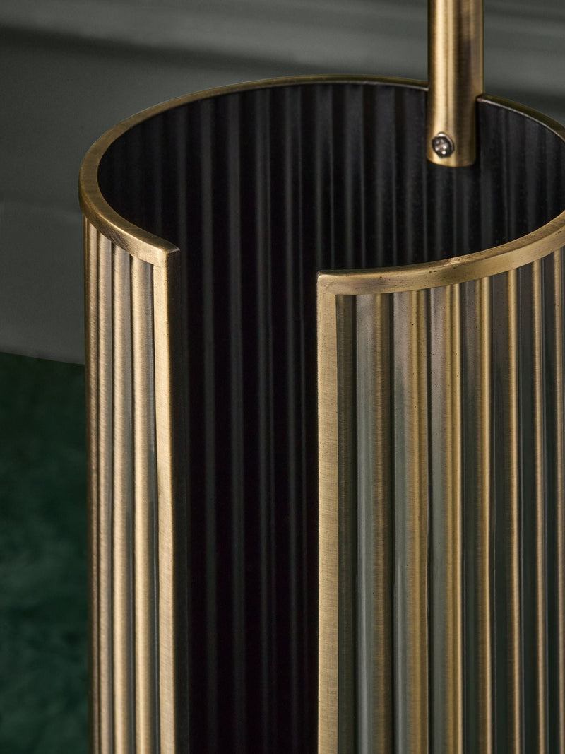 Gold Rib Floor Standing Toilet Roll Holder, UK version